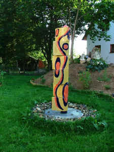 Gartenbrunnen Flgelform